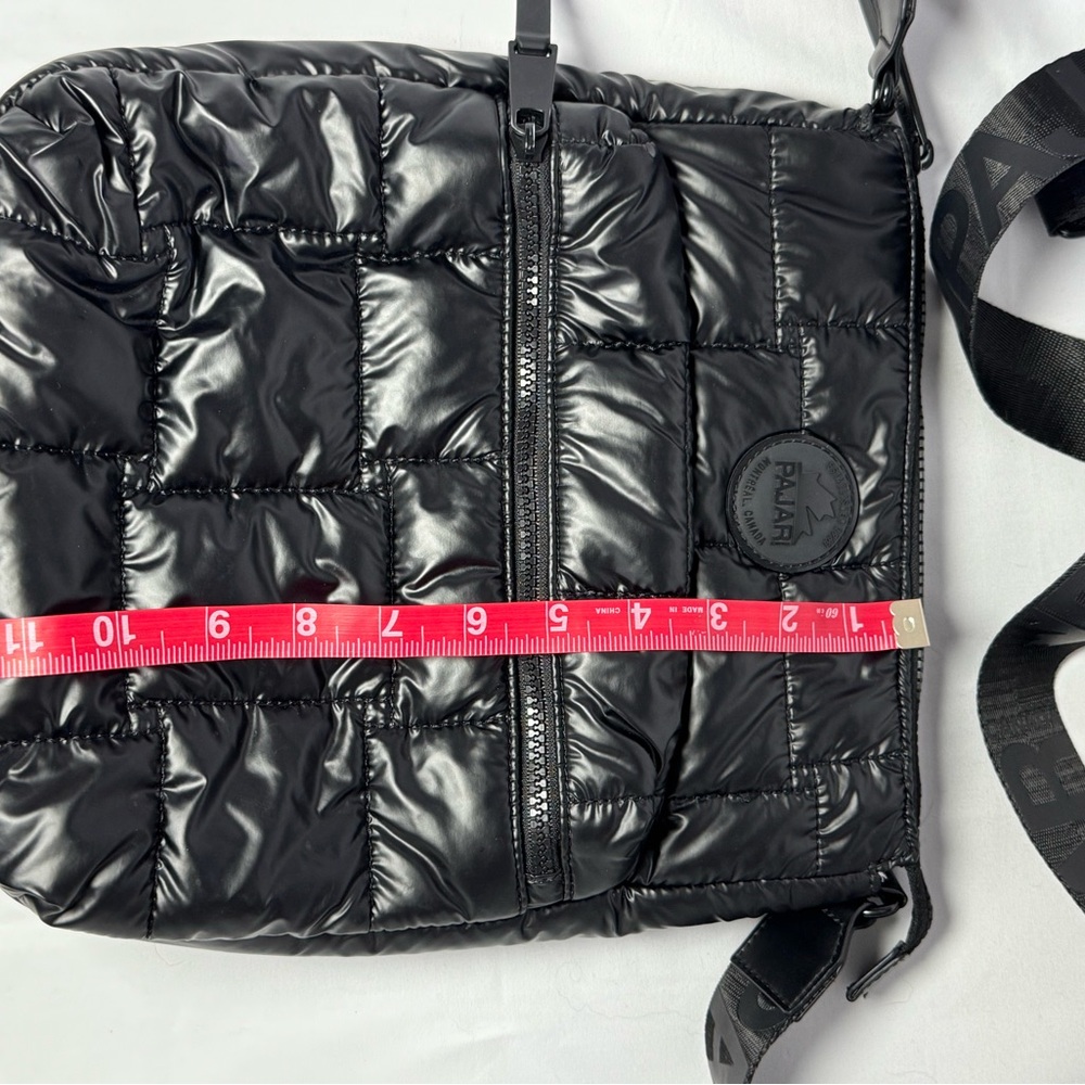 Pajar Canada Black Shiny Quilted Hobo Cross Body - Picture 4 of 6